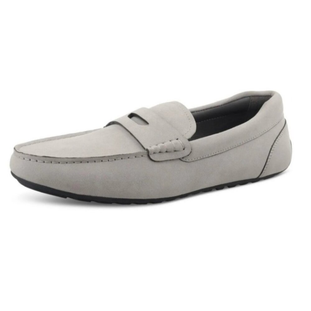 Alfani Men's Marco Slip-on Penny Drivers Size 12 in Grey Loafer Comfort Travel - Picture 2 of 12